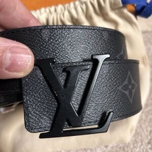 The Louis Vuitton Reversible Monogram Belt Black 40mm